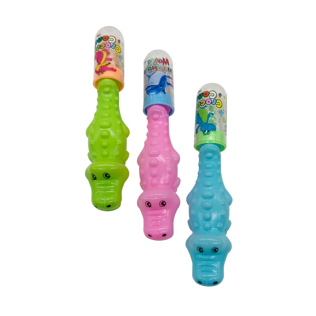 Wholesale oem plastic crocodile shape nipple hard candy