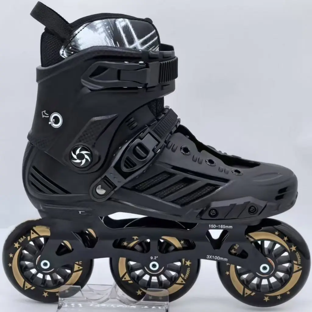 High Quality OEM Flashing Roller Skate Shoes with Leather Vamp Wholesale Rental Quad Roller Skates