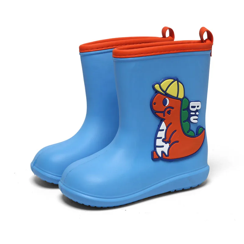 EVA Lightweight Waterproof Non-Slip Girls Boys Boots Lovely Cartoon Shoes Dinosaur Animal Patterns Toddler Children Rain Boots