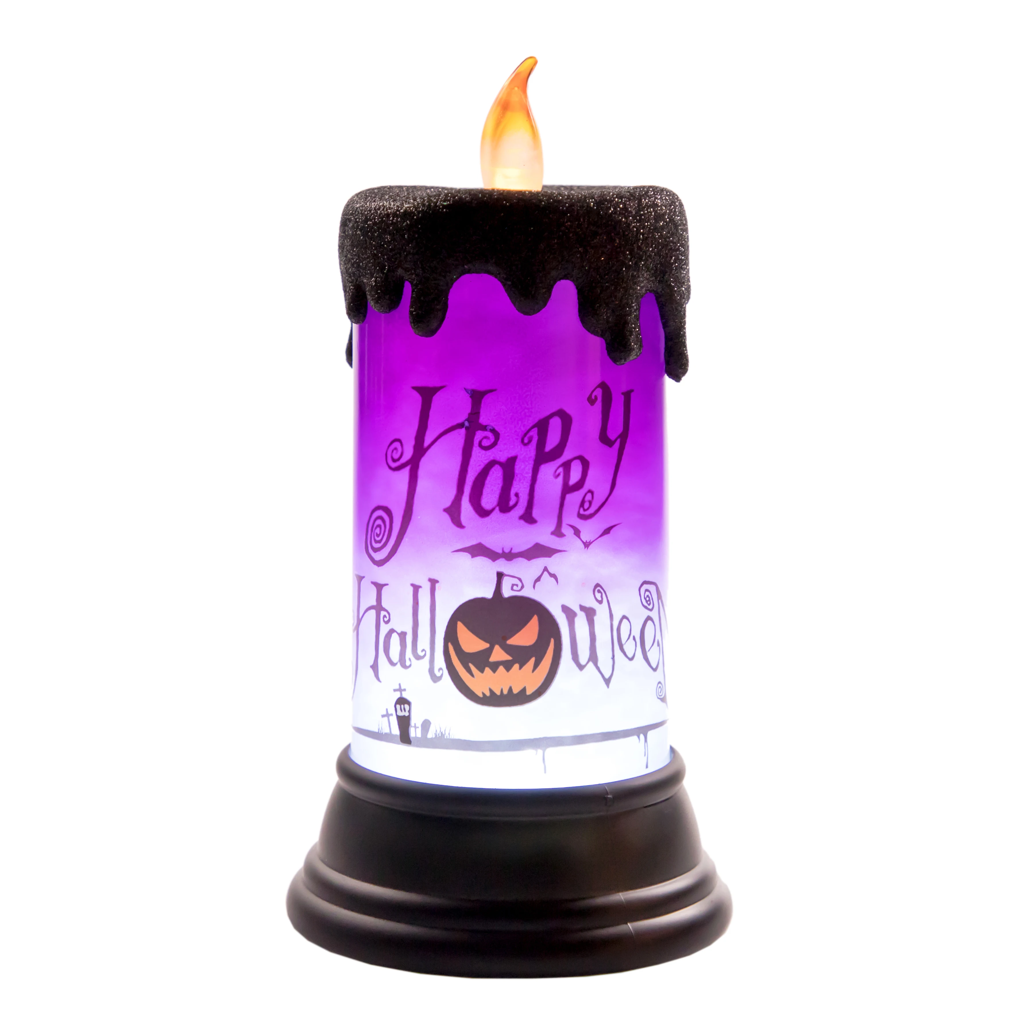 Swirling Glitter Halloween Scary Special Liquid Decoration 2020 New Product Home Led Water Lantern Candle