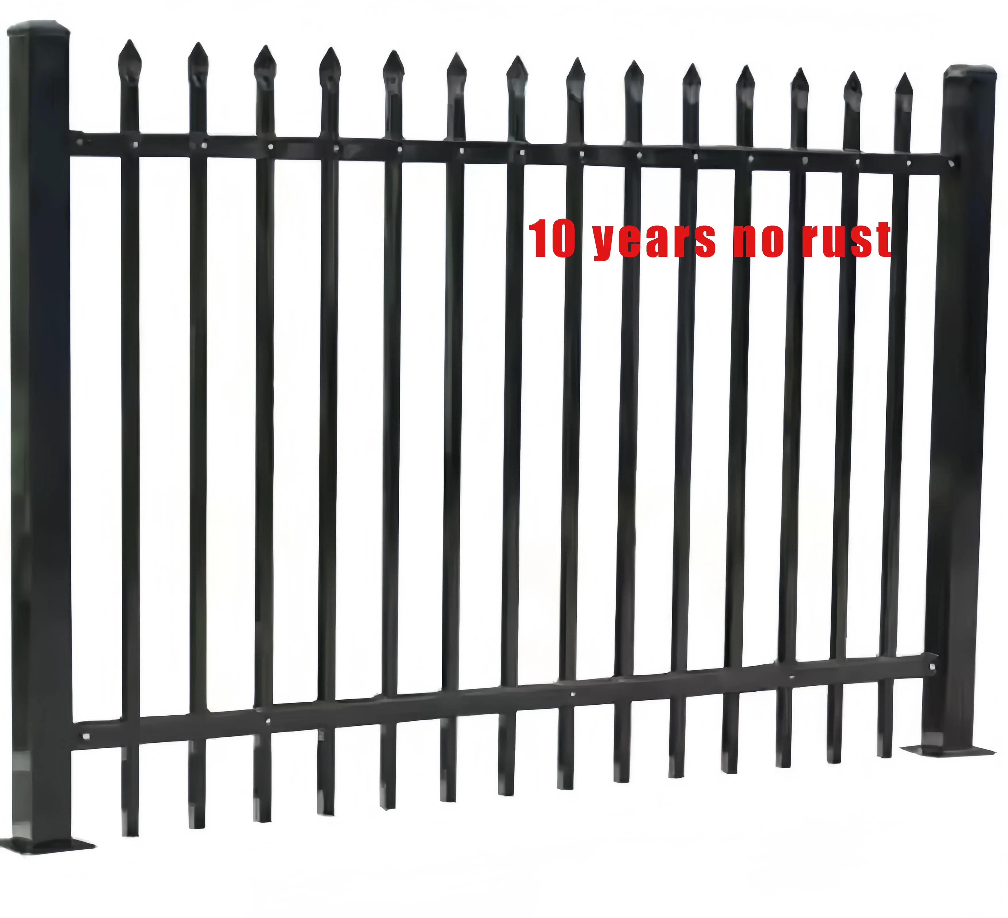 China custom steel fence plate wrought iron safety metal fence plate galvanized steel picket fence