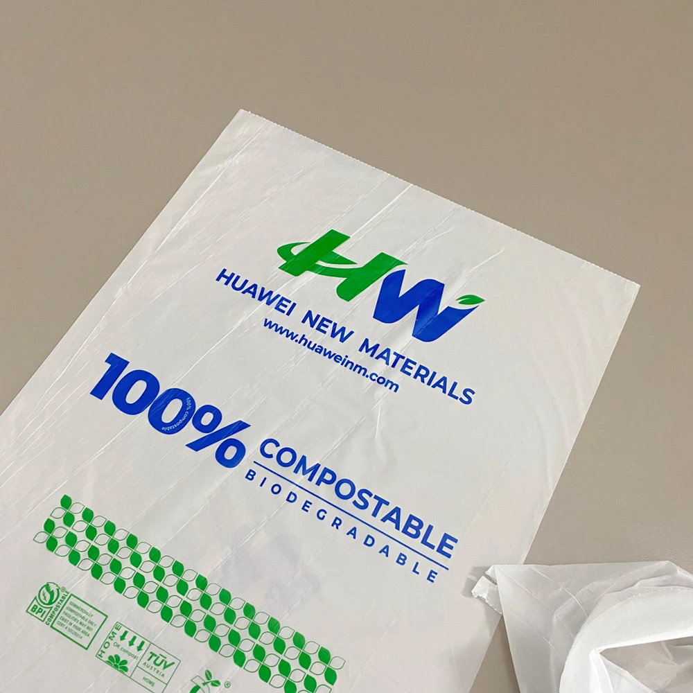 High Transparency Biodegradable Compostable Fruit Vegetable Storage Produce Bags Roll Biodegradable Open Top Flat Bag