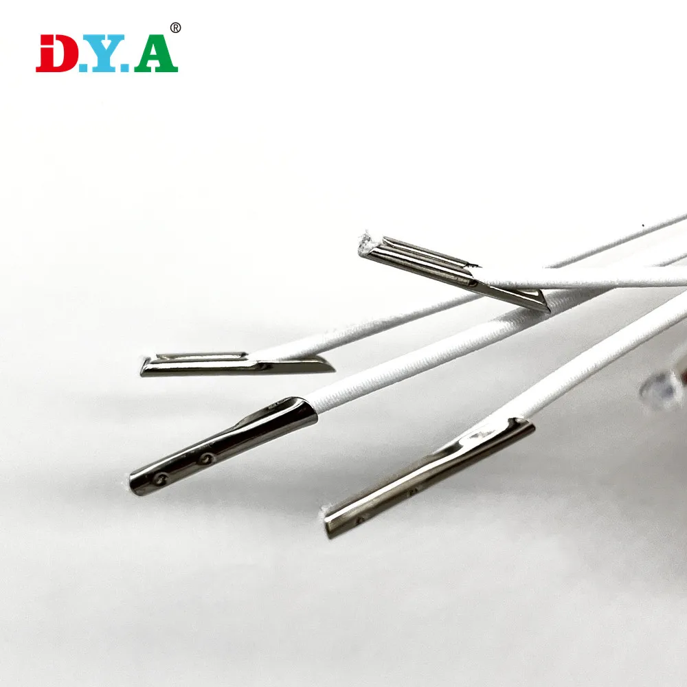 Customize White Barbed Elastic Cord  Strings With Metal Barbs for Notebooks