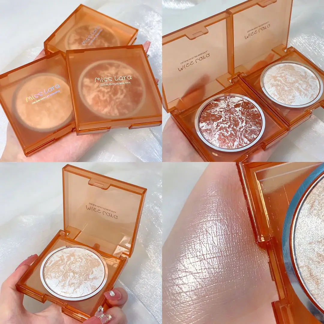 Private label 3 color highlighting powder powder to brighten the face glitter lasting waterproof custom logo maquillaje barato