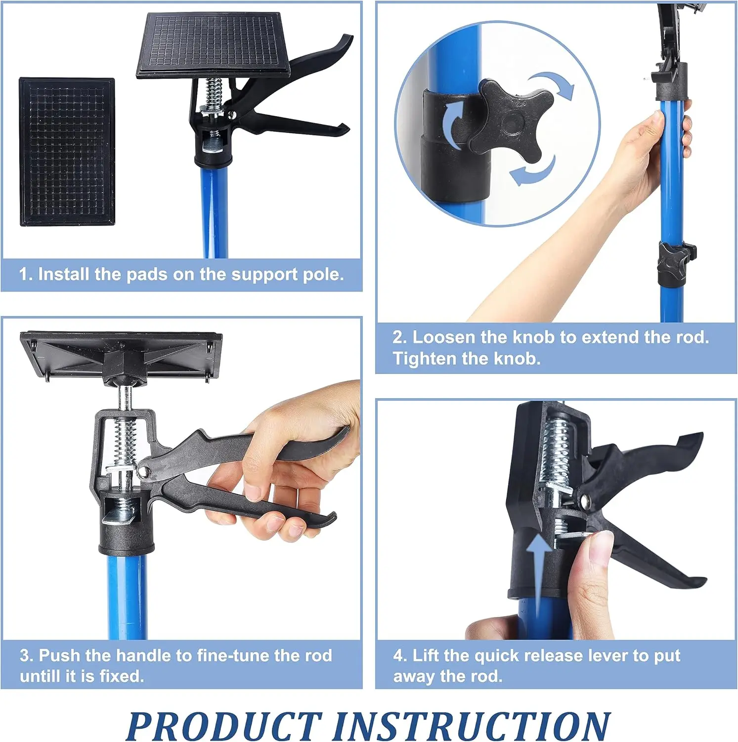 50-115 cm Adjustable ceiling support jack pole extension telescopic support rod for DIY