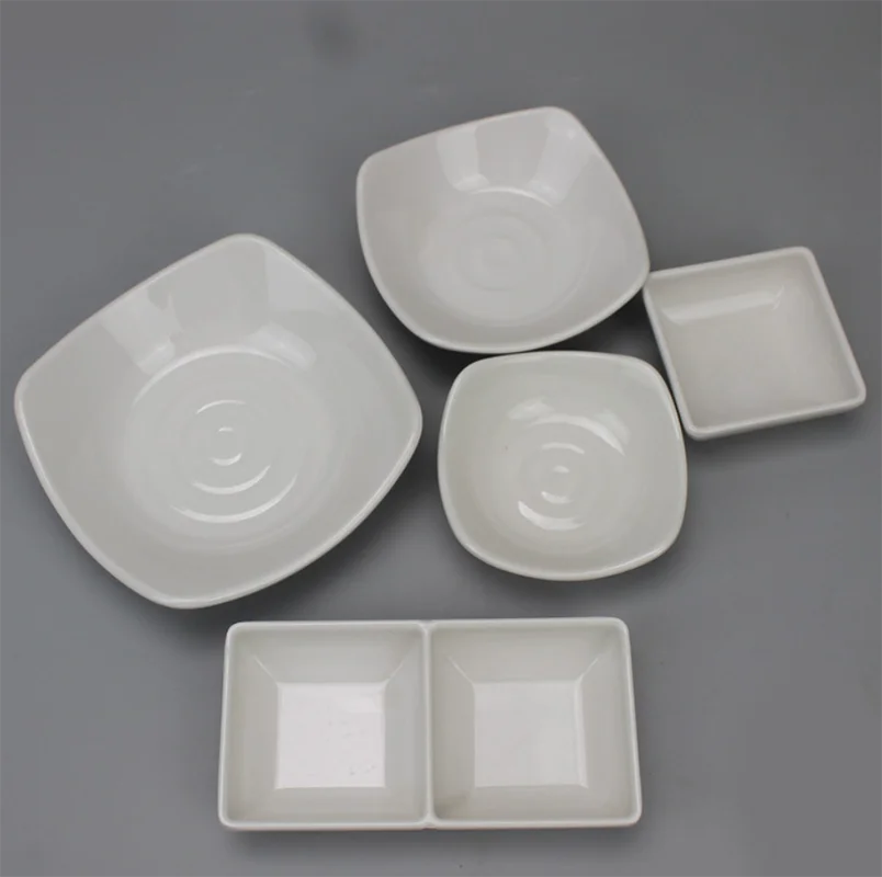 
Cheap Eco- Friendly Melamine Plates Plastic Dish Square Plate 