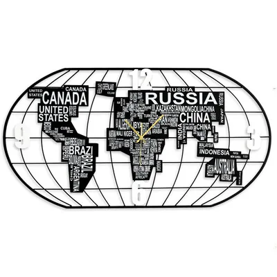 2021 Лидер продаж на стене для дома украшения Большой карта мира настенные часы с светодио дный светильник Роскошные