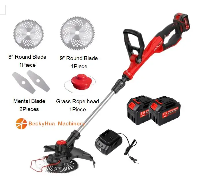 21V 4.0A lithium brushless cordless brush cutter  garden tools Power String Trimmer odm oem customized grass cutter
