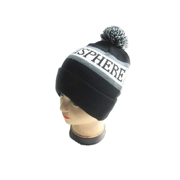 Canada Adult 100% Acrylic Soft Warm Jacquard Pompom Winter Hat Custom