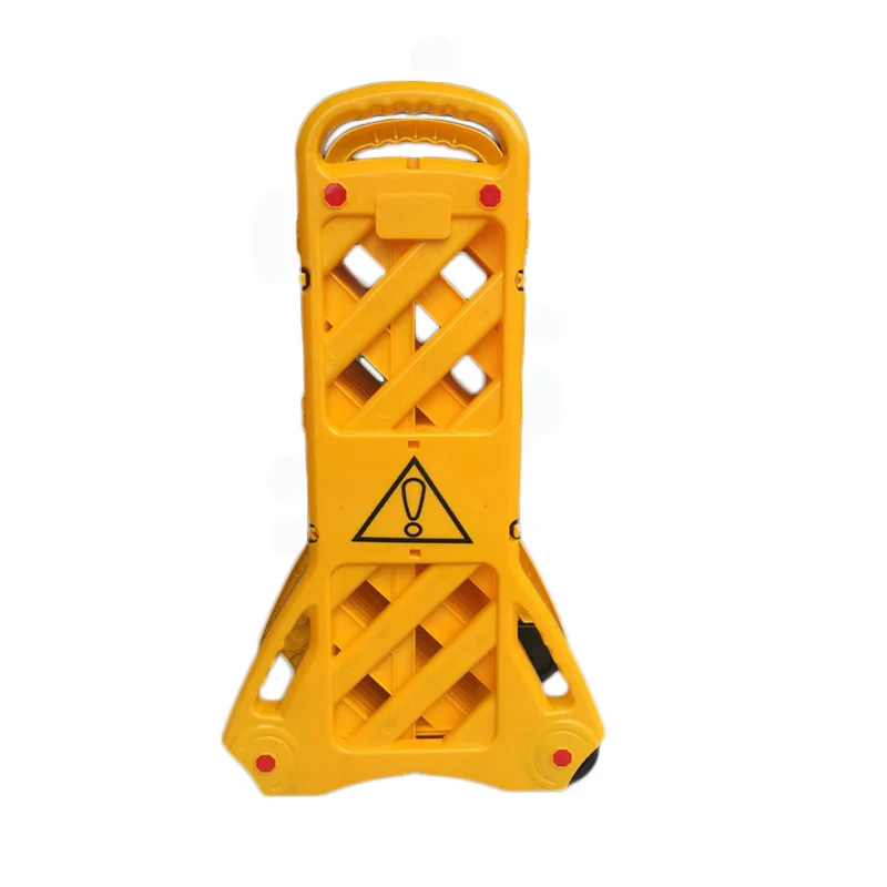 3.9m length extendable plastic yellow traffic barrier