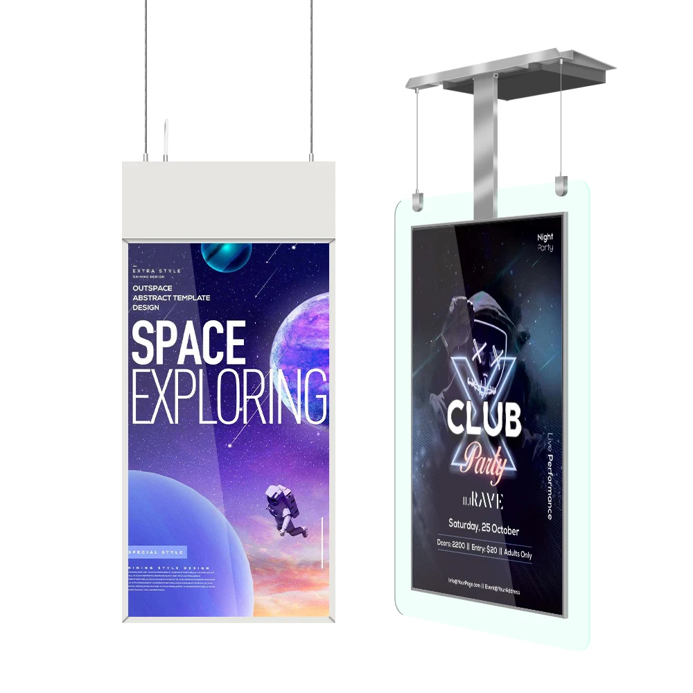 43 Inches 4K Transparent Glass OLED Display Window Advertising Player Ultra-thin Transparent Double-sided Digital Signage Kiosk