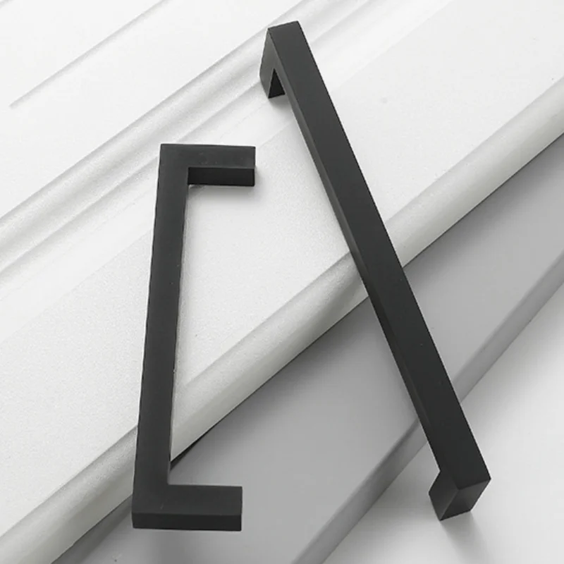 Modern Simple Cabinets Wardrobe Drawer Handle Kitchen Drawer Cupboard Square Pull Handle