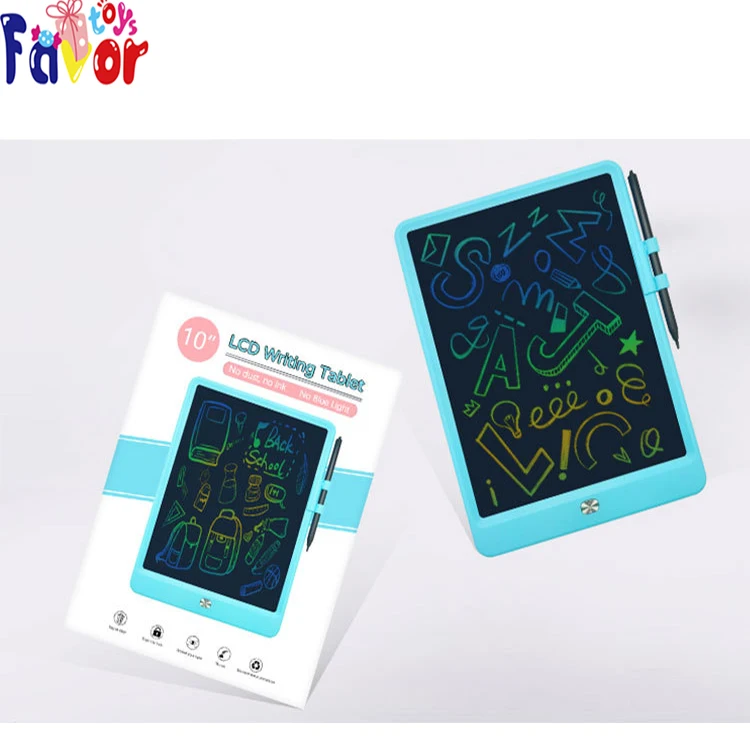 LCD Writing Tablet, 10 INCH Colorful Toddler Doodle Board Drawing Tablet, Erasable Reusable Electronic Drawing Pad