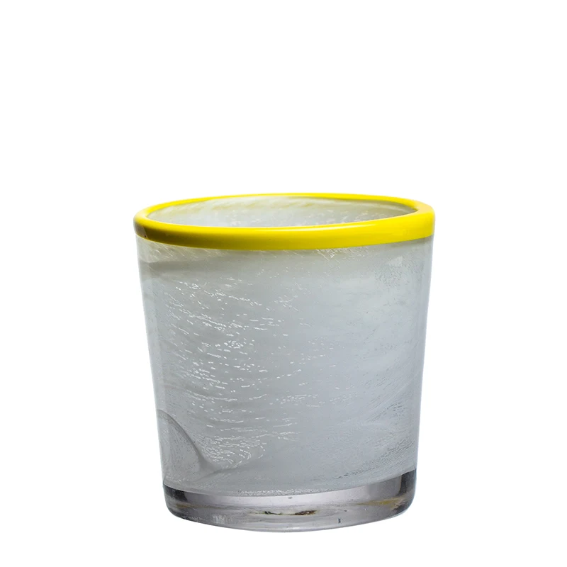 
White and Blue Custom Novelty Antique Solid Color Glass Vase 