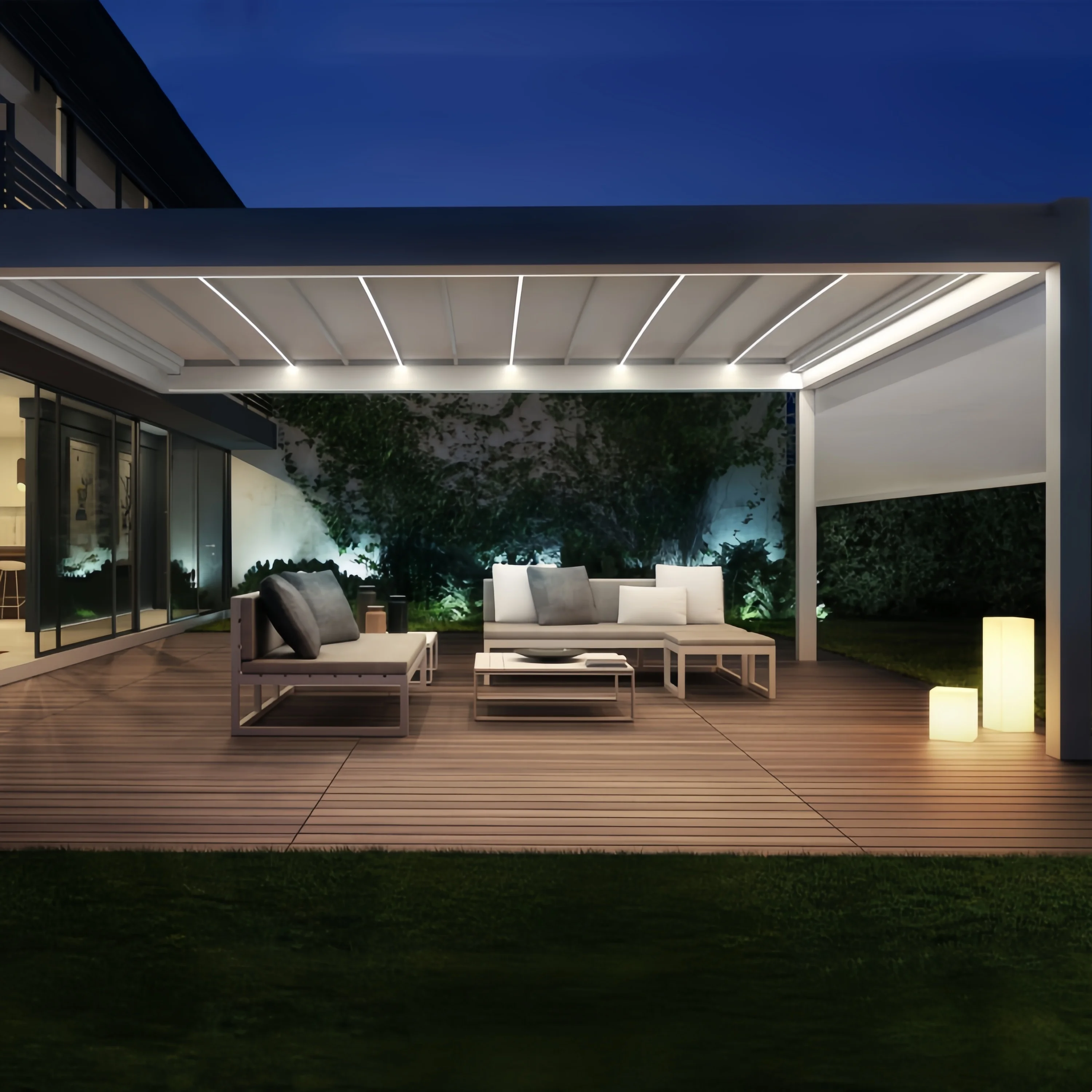 Customized Summerhouses Garden Louver Bracket Canopy Pergola Motorized Roof Retractable Outdoor Gazebo Aluminium Forsale