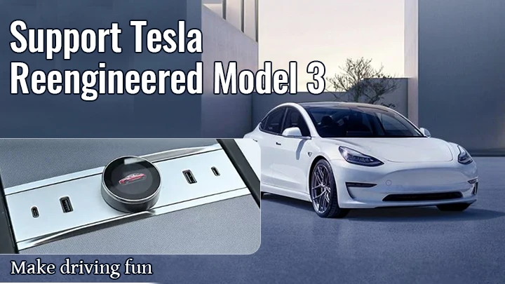 ming AO Tesla redesigns intelligent rotary shift base Model 3 exclusive with display and fast charging port
