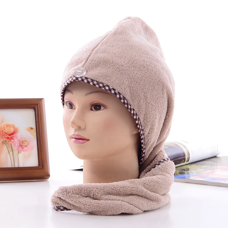 Salon Household Super Absorbent Hair Drying Cap Head Hat Pink Spa Magic Towel Multi-colored Hair Drying Cap