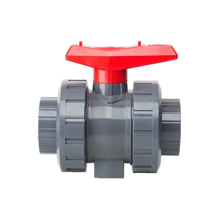 Manual Plastic UPVC PVC Double Threaded True Union Water Valve Ball Valve