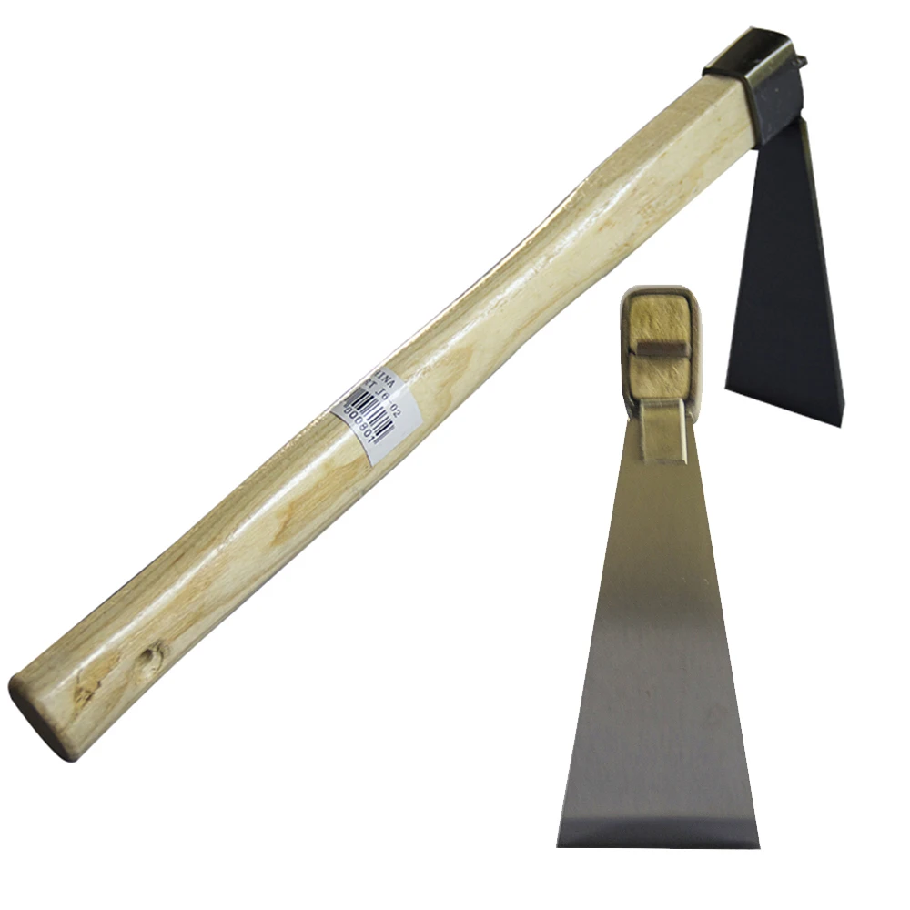 
Farm special hoe produced by Chinese factory weeding hoe wood handle carbon steel hoe 