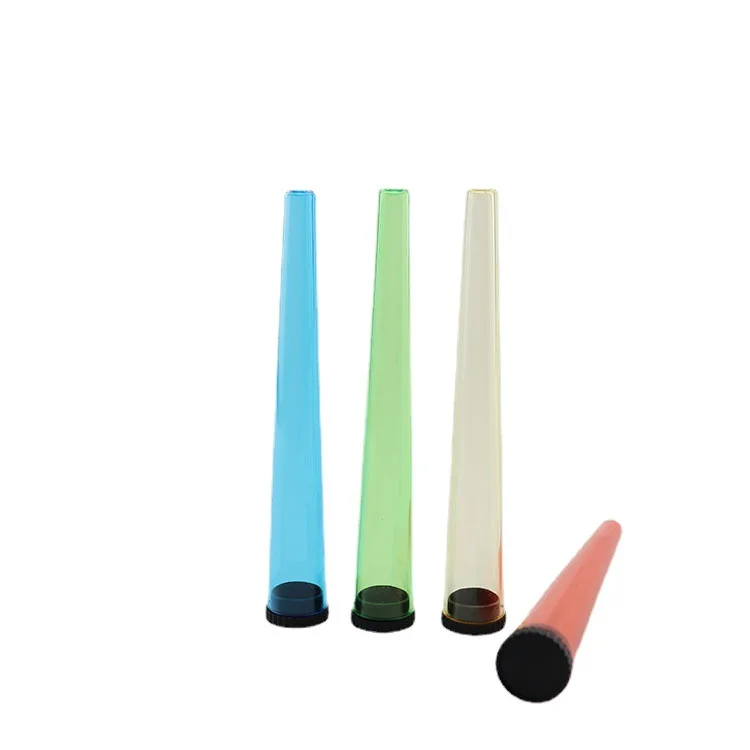Colorful 85mm Child Resistant Cone Plastic Squeeze Conical Pop Top Tube