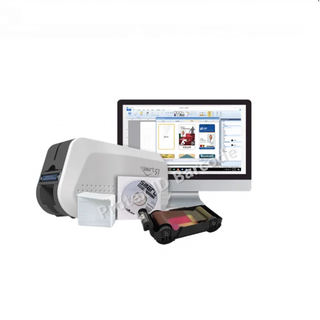 Plastic Card Printer IDP SMART-51S Single Sided ID Card Printer