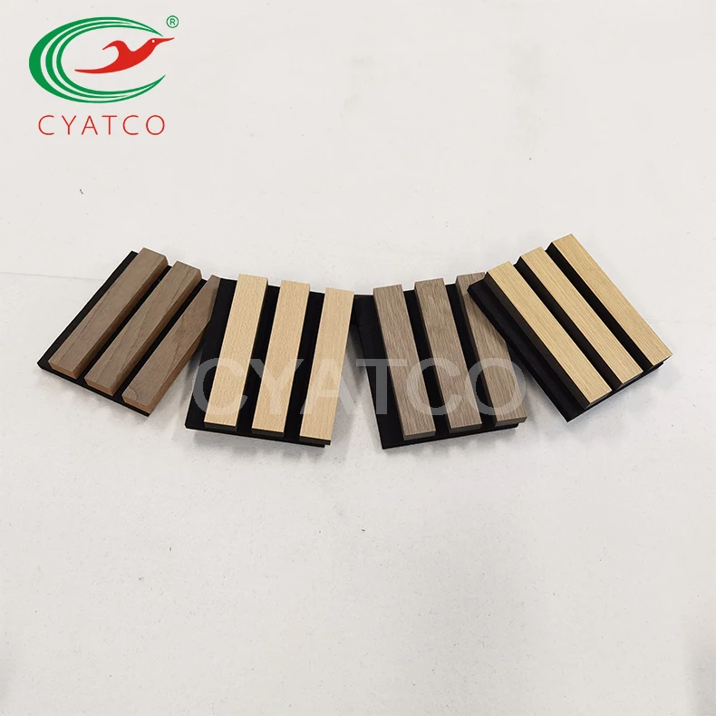 Eco Environmental Fast Delivery Akupanel Slatted Wooden Veneer Acoustic Panel Soundproof Wall Panel Grooved Wood MDF Acoustic