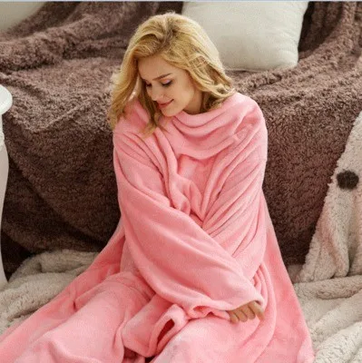 Bsci высококачественное пригодное для носки ТВ диван Флисовое одеяло с капюшоном ленивое креативное рукавами