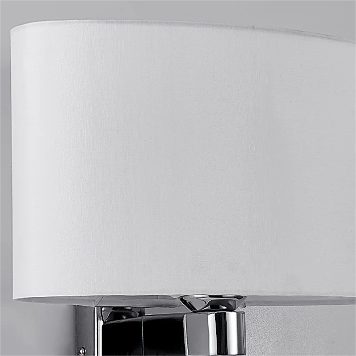 Fashionable best-selling living room background wall light high quality fabric bedroom bedside wall lamp Chrome for hotel