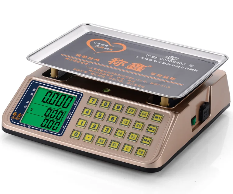 Weight Balance High Quality Bigger Screen LCD Green Back Light Display ABS Materials Body Sensitive Load Cell Crystal Keys