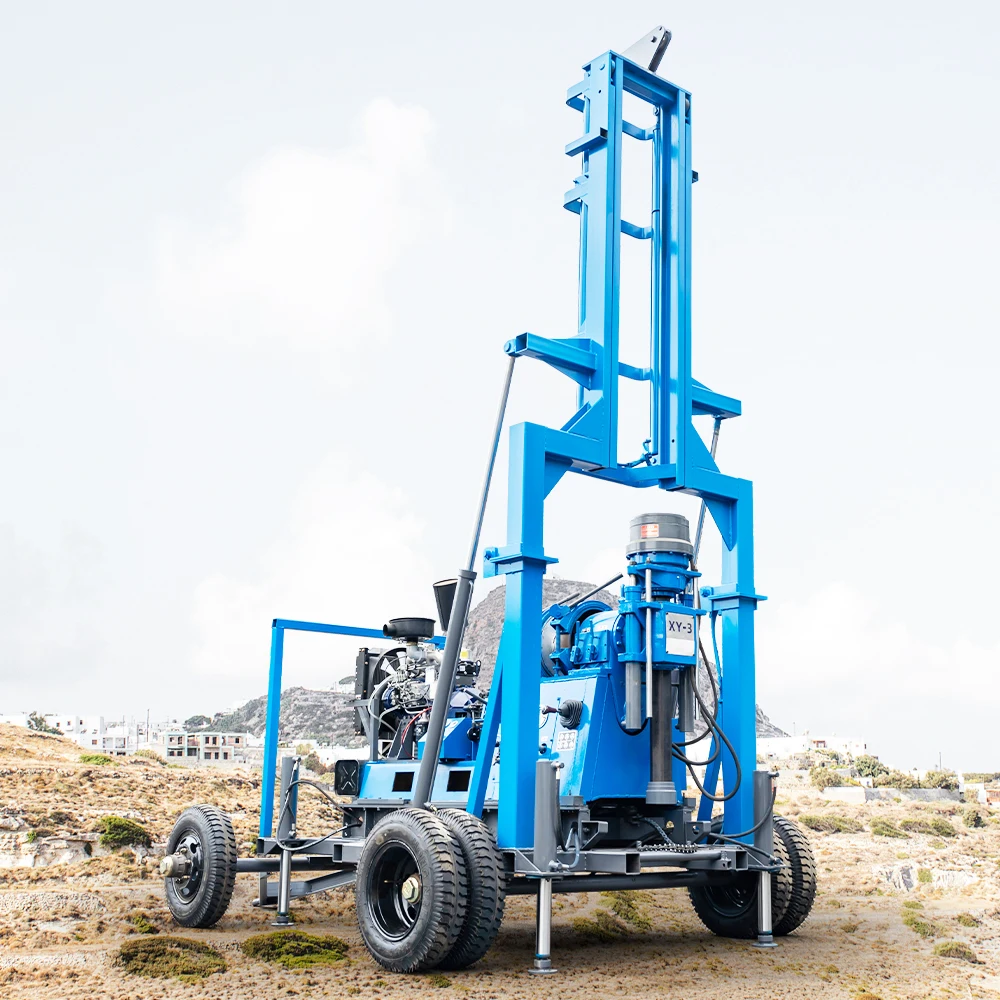 HENGWANG 200m 300m Deep Hole Water Well Drilling Rig With Mud Pump For Congo Chile Underground Borehole Machine Equipments