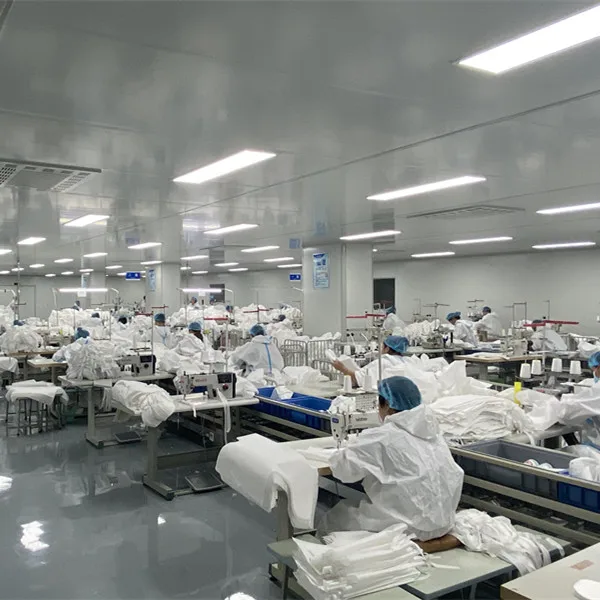 
Waterproof Cleanroom Working Personal Hazmat Suit CE en 14126 Type 3b 4b 5b 6b Medical Hospital Overalls Disposable PPE Coverall 