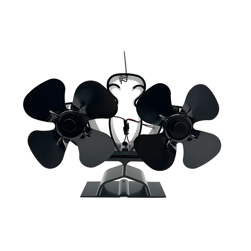 EJ dual head energy saving fan stove ventilation fan heat powered wood stove fan