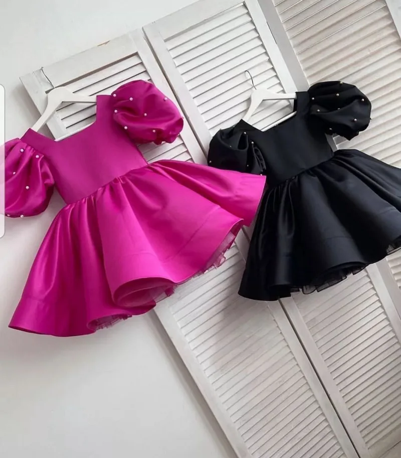 Nimble Puffy Sleeve Fair Girl Flower Party Frock Designs Birthday Dresses