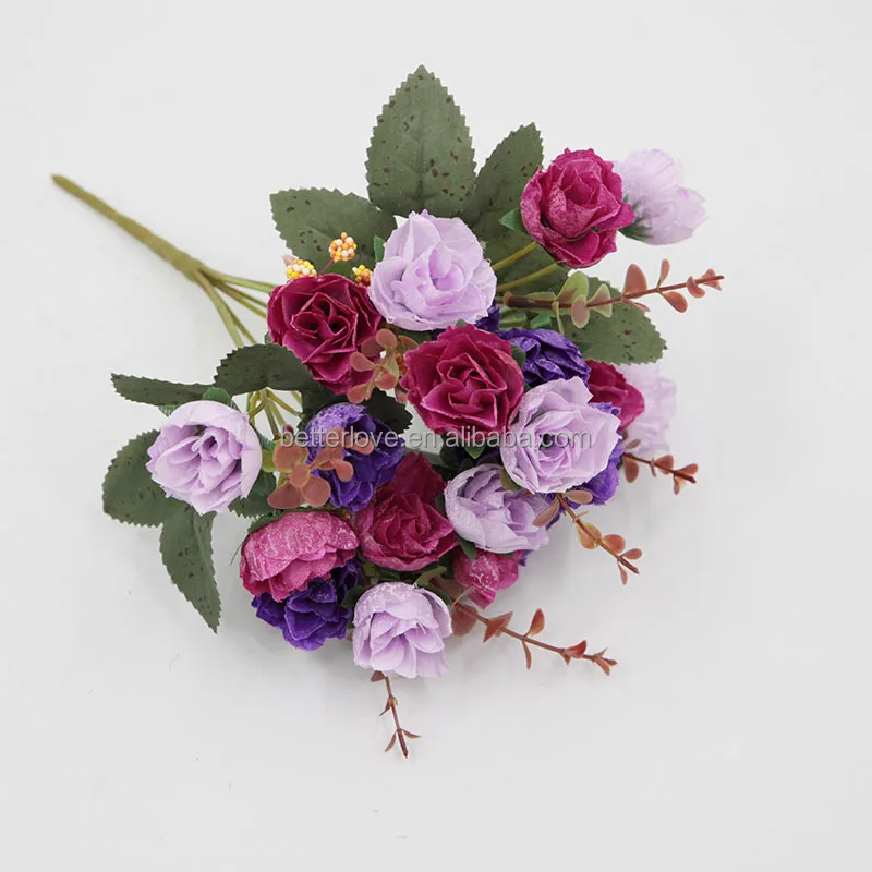 Factory wholesale silk red  flowers artificial silicone artificial flowers importers artificial flowers wedding