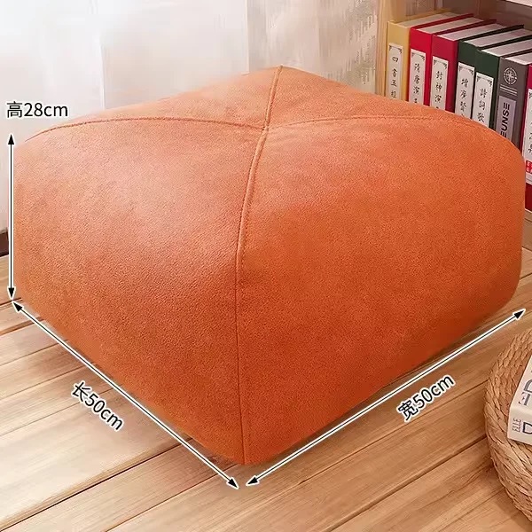 Wholesale PU Leather Ottoman Stool Chair Living Room Pouf Bean Bag Without Filling