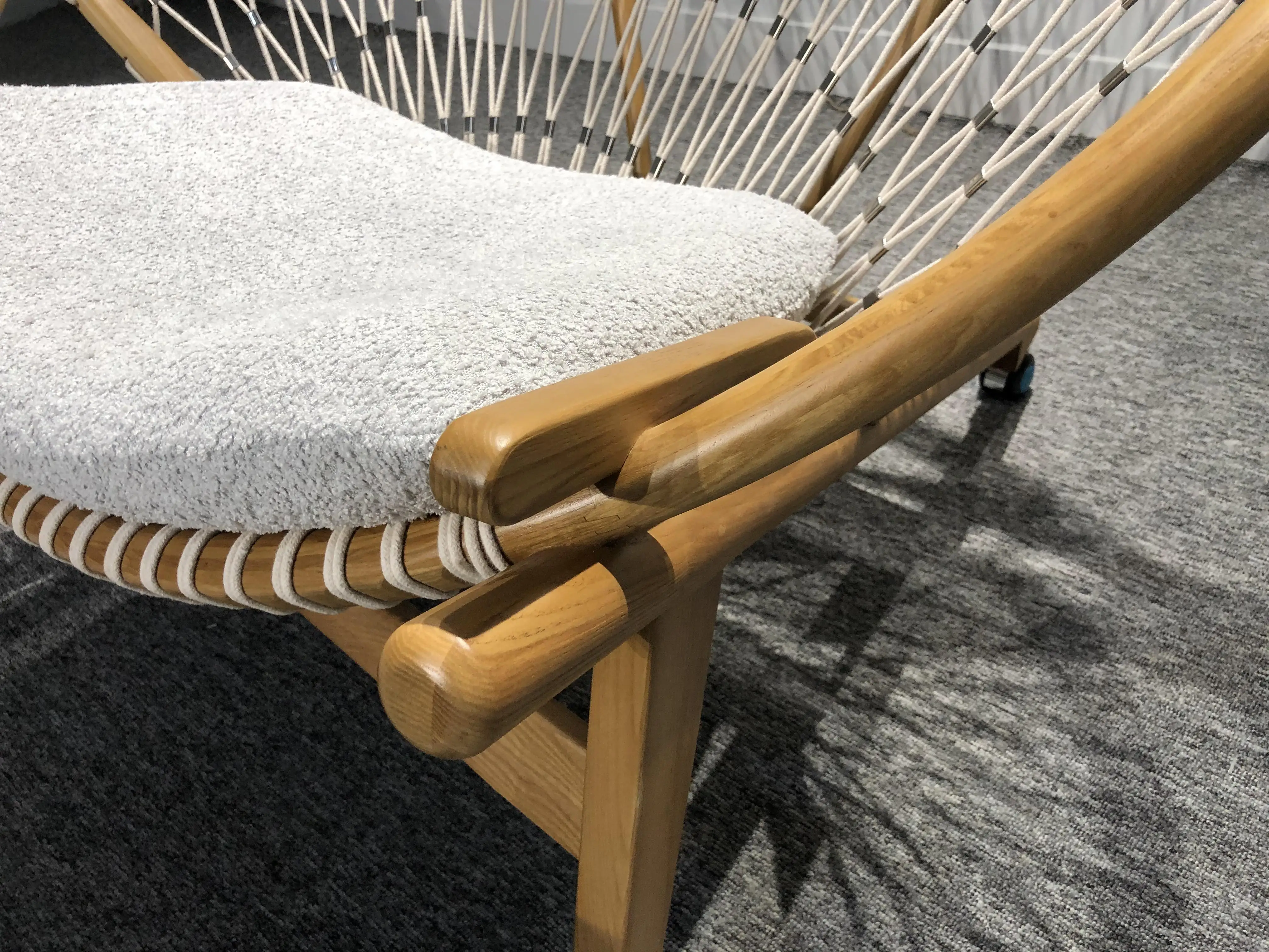 Современный дизайн датская плетеная веревка из ротанга деревянная мебель для гостиной круглый стул