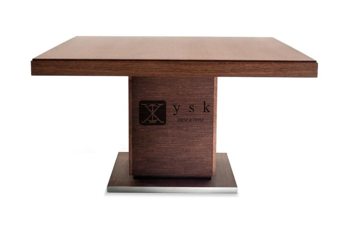 
DT-063 Round Shape Dining Table Hotel Wood Furniture 