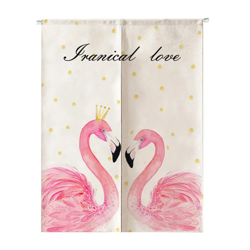 
Factory Price customized cotton and linen printing Japanese curtain indoor hanging decorative partition 