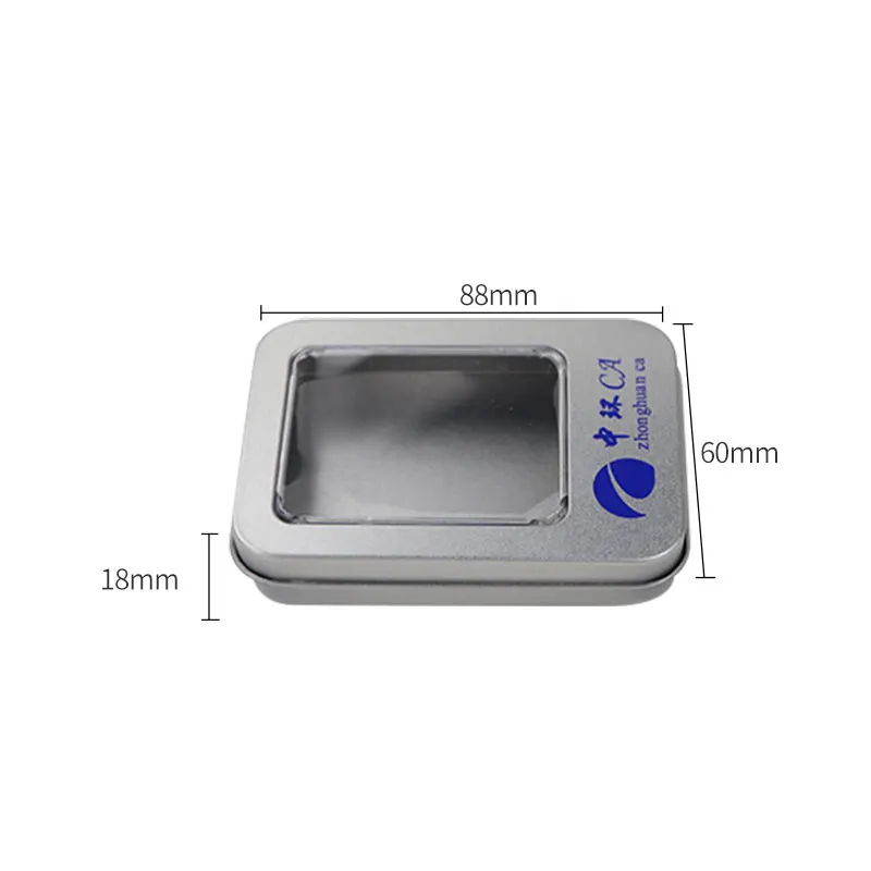 Square empty condom small tin box silver tin box spot wholesale