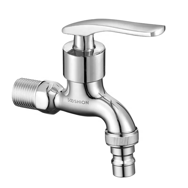 Professional Single Handle Wall Mounted Washing Machine Bibcock Outdoor Garden Chrome Modern Quick Open Bibcock Water Tap