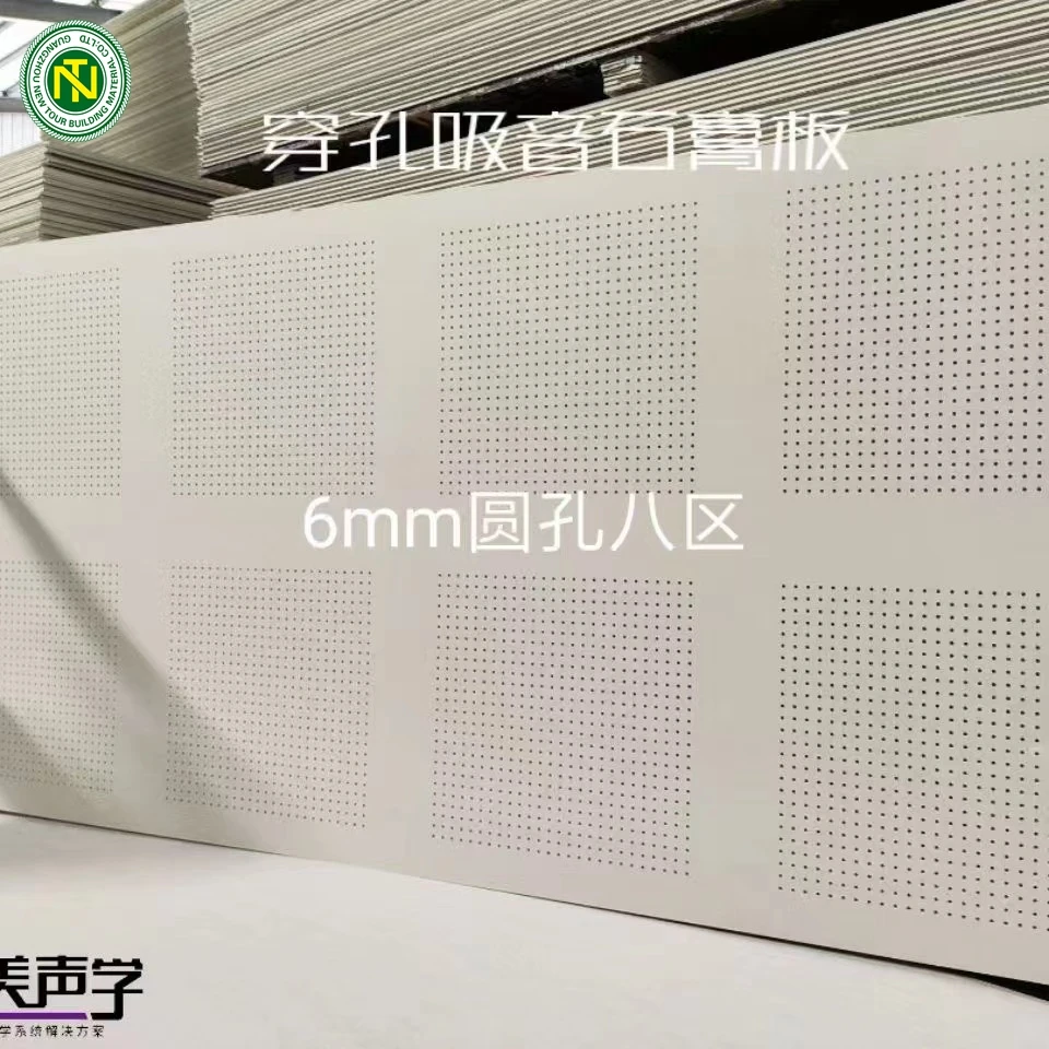 Perforated gypsum board Standard/Fire/Water- resistant / Plasterboard/ Drywall 9.5MM / 12.5MM pallet package