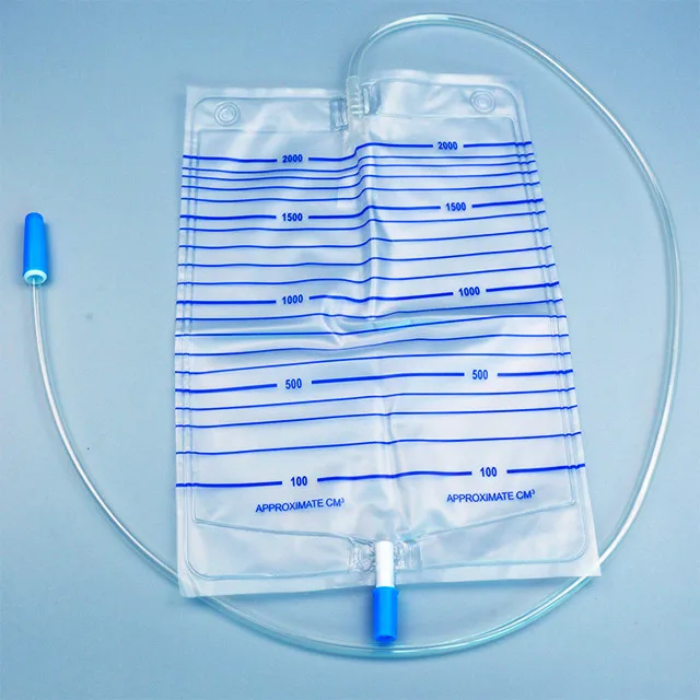 
1500ML 2000ML 2000 PULL-PUSH VALVE adult disposable urine collection drainage bags for female men 