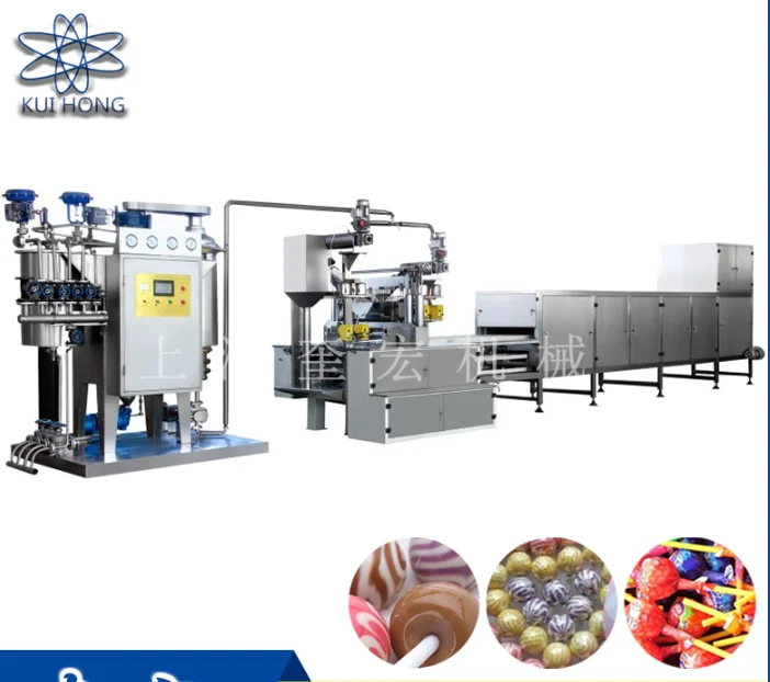Customize automatic white sugar mint peppermint candy rock candy candy crystal sugar cube  Fructose lollipop production line