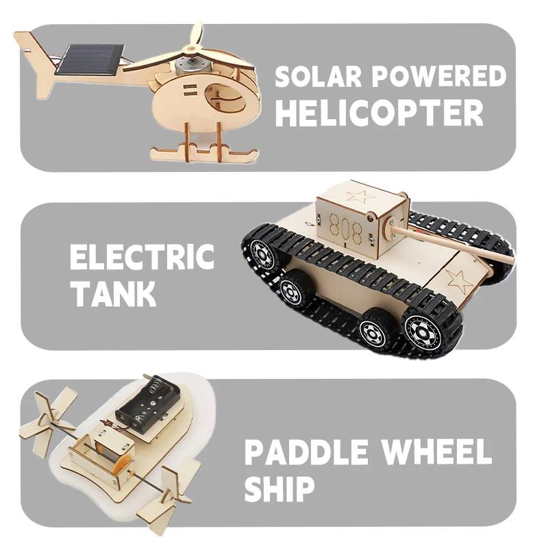 Hot Sale Wooden 3D Puzzles Diy Making Kit Preschool Educational Science Experiment Toy Stem Kits for Kids