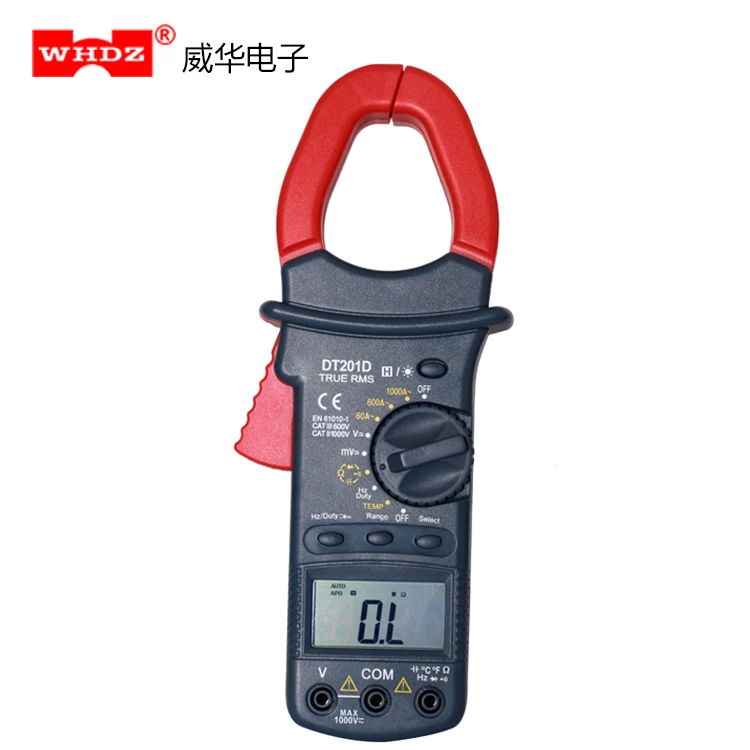 True RMS Clamp meter Auto range DT201D duty cycle frequency temperature capacitance test