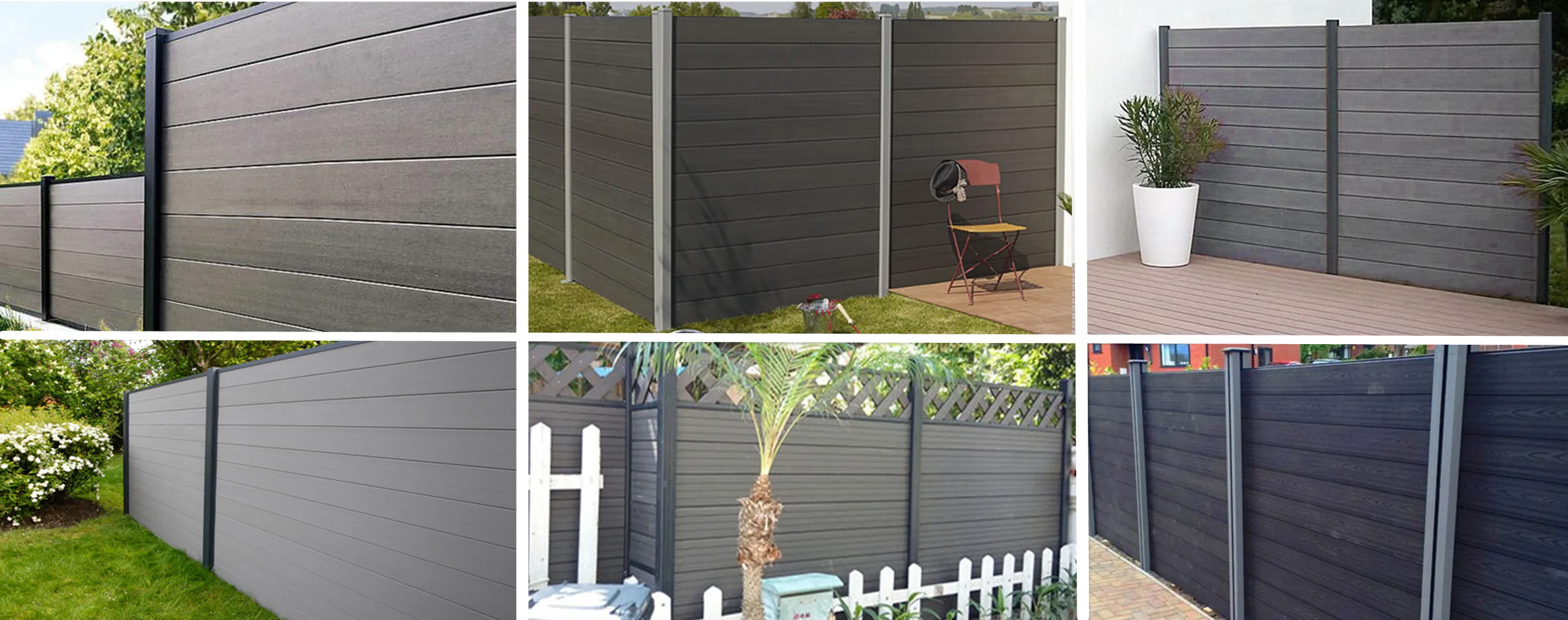 Waterproof wood plastic composite fencing panels board garden used material outdoor privacy wpc fence