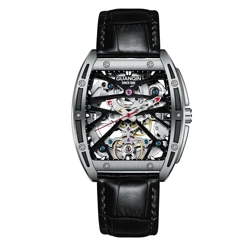 Автоматические механические мужские часы GUANQIN, роскошные Брендовые мужские деловые часы с турбийоном, мужские часы reloj hombre