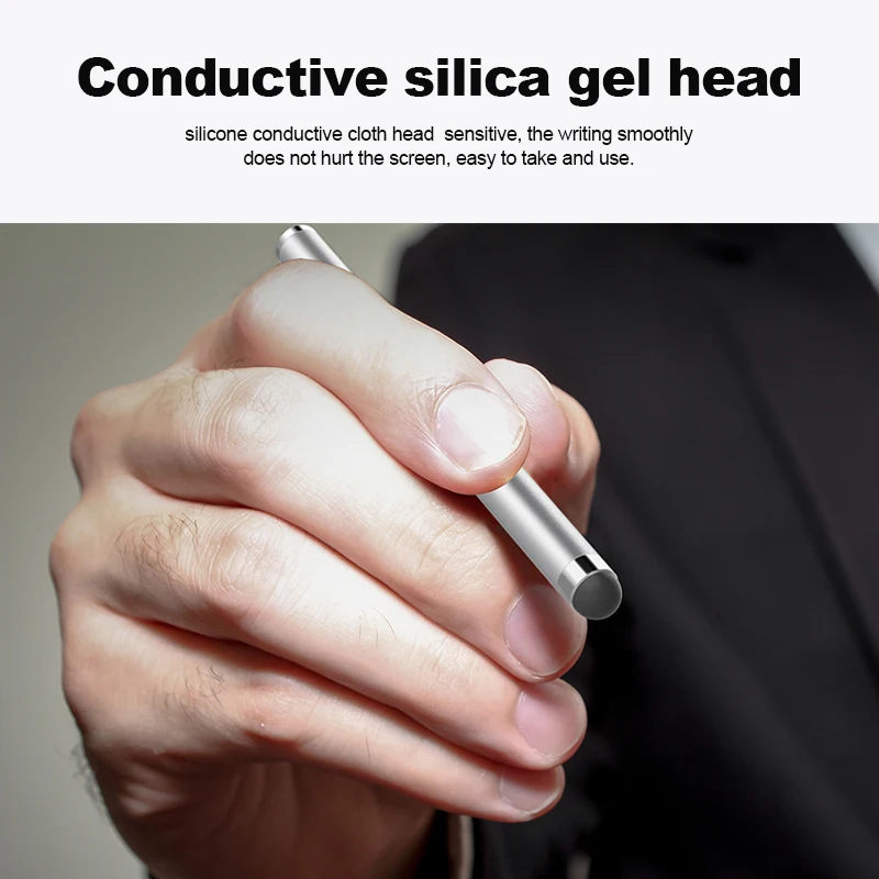 Mesh fiber stylus with logo, metal capacitive pen, suitable for all capacitive screen smartphones and tablets