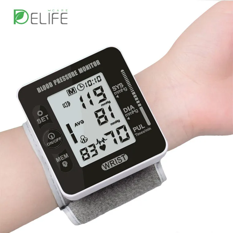 Blood Pressure Monitor Wrist Digital Watch Automatic Tensiometer Electronic Cuff And Measuring Sphygmomanometer