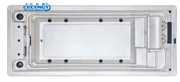 216 Inch Outdoor Hydro Fiberglass Spa Bathtub  Massage Swimming Pool For Enhanced Relaxation